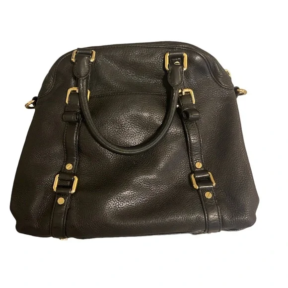 Michael Michael Kors Bags Black Bedford Belted Leather Satchel Medium - Picture 3 of 8